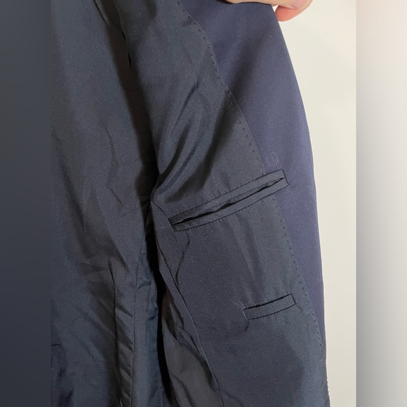 J Crew Womens Navy Blue Wool Blend 2 Button Blazer Size 8 Preppy Business Casual - Picture 4 of 10